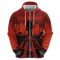Halloween Nightmare Hoodie Pumpkin-faced Jack O Lantern With a Scary Smile Blood Vibe - Wonder Print Shop