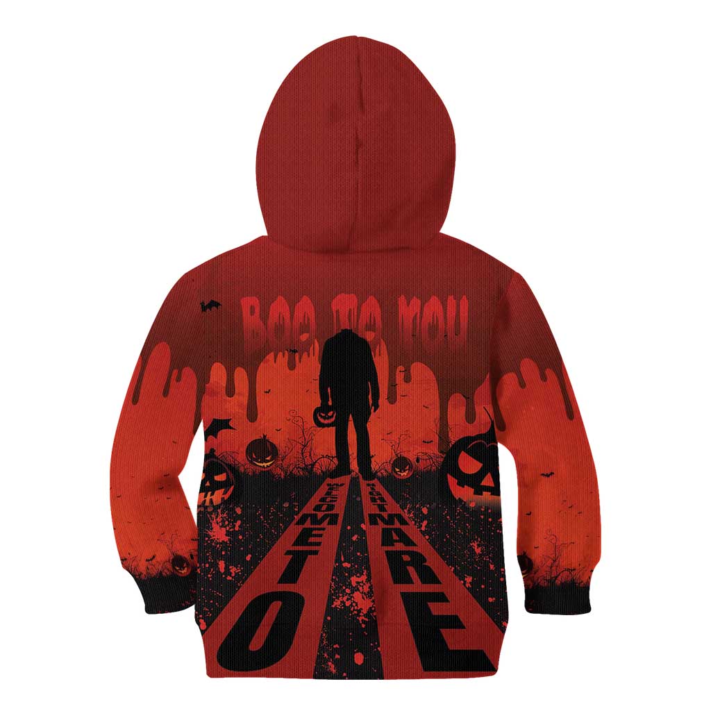 Halloween Nightmare Kid Hoodie Pumpkin-faced Jack O Lantern With a Scary Smile Blood Vibe - Wonder Print Shop