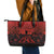 Halloween Nightmare Leather Tote Bag Pumpkin-faced Jack O Lantern With a Scary Smile Blood Vibe - Wonder Print Shop