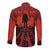 Halloween Nightmare Long Sleeve Button Shirt Pumpkin-faced Jack O Lantern With a Scary Smile Blood Vibe - Wonder Print Shop