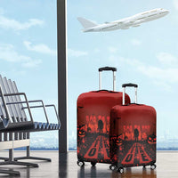 Halloween Nightmare Luggage Cover Pumpkin-faced Jack O Lantern With a Scary Smile Blood Vibe - Wonder Print Shop