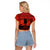 Halloween Nightmare Raglan Cropped T Shirt Pumpkin-faced Jack O Lantern With a Scary Smile Blood Vibe - Wonder Print Shop