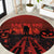 Halloween Nightmare Round Carpet Pumpkin-faced Jack O Lantern With a Scary Smile Blood Vibe