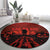 Halloween Nightmare Round Carpet Pumpkin-faced Jack O Lantern With a Scary Smile Blood Vibe