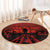 Halloween Nightmare Round Carpet Pumpkin-faced Jack O Lantern With a Scary Smile Blood Vibe