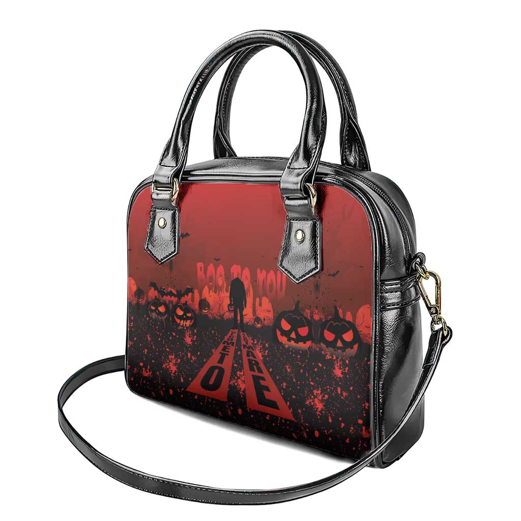 Halloween Nightmare Shoulder Handbag Pumpkin-faced Jack O Lantern With a Scary Smile Blood Vibe