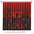 Halloween Nightmare Shower Curtain Pumpkin-faced Jack O Lantern With a Scary Smile Blood Vibe