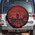 Halloween Nightmare Spare Tire Cover Pumpkin-faced Jack O Lantern With a Scary Smile Blood Vibe - Wonder Print Shop