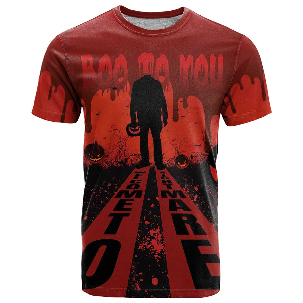 Halloween Nightmare T Shirt Pumpkin-faced Jack O Lantern With a Scary Smile Blood Vibe - Wonder Print Shop