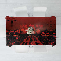 Halloween Nightmare Tablecloth Pumpkin-faced Jack O Lantern With a Scary Smile Blood Vibe - Wonder Print Shop