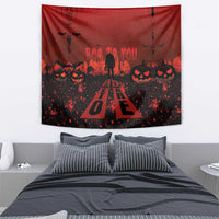 Halloween Nightmare Tapestry Pumpkin-faced Jack O Lantern With a Scary Smile Blood Vibe - Wonder Print Shop
