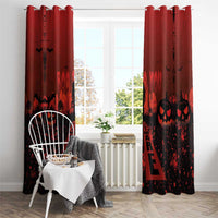 Halloween Nightmare Window Curtain Pumpkin-faced Jack O Lantern With a Scary Smile Blood Vibe - Wonder Print Shop
