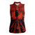 Halloween Nightmare Women Sleeveless Polo Shirt Pumpkin-faced Jack O Lantern With a Scary Smile Blood Vibe - Wonder Print Shop