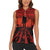 Halloween Nightmare Women Sleeveless Polo Shirt Pumpkin-faced Jack O Lantern With a Scary Smile Blood Vibe - Wonder Print Shop
