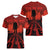 Halloween Nightmare Women V-Neck T-Shirt Pumpkin-faced Jack O Lantern With a Scary Smile Blood Vibe - Wonder Print Shop