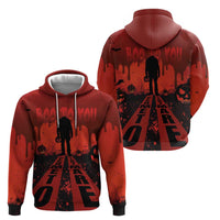 Halloween Nightmare Zip Hoodie Pumpkin-faced Jack O Lantern With a Scary Smile Blood Vibe - Wonder Print Shop