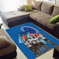 Fiji Rugby Sevens Area Rug Commemorate Gold Medal - Rio de Janeiro 2016 - Wonder Print Shop
