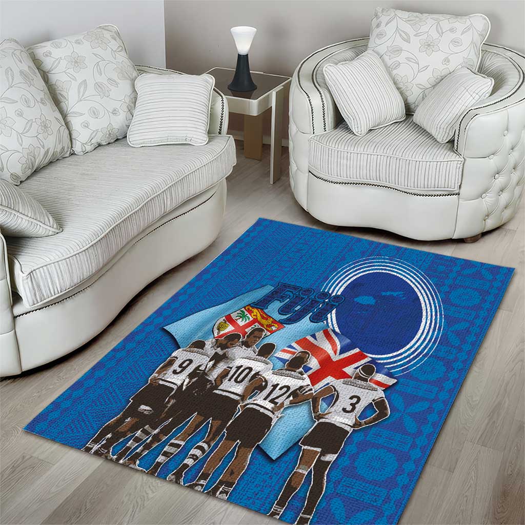 Fiji Rugby Sevens Area Rug Commemorate Gold Medal - Rio de Janeiro 2016 - Wonder Print Shop