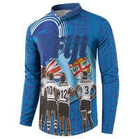 Fiji Rugby Sevens Button Sweatshirt Commemorate Gold Medal - Rio de Janeiro 2016 - Wonder Print Shop