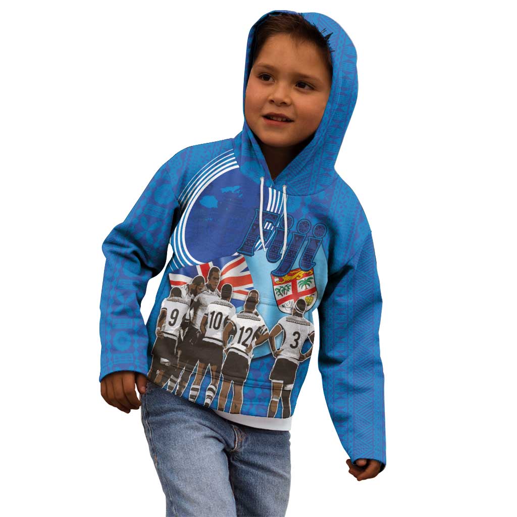 Fiji Rugby Sevens Kid Hoodie Commemorate Gold Medal - Rio de Janeiro 2016 - Wonder Print Shop