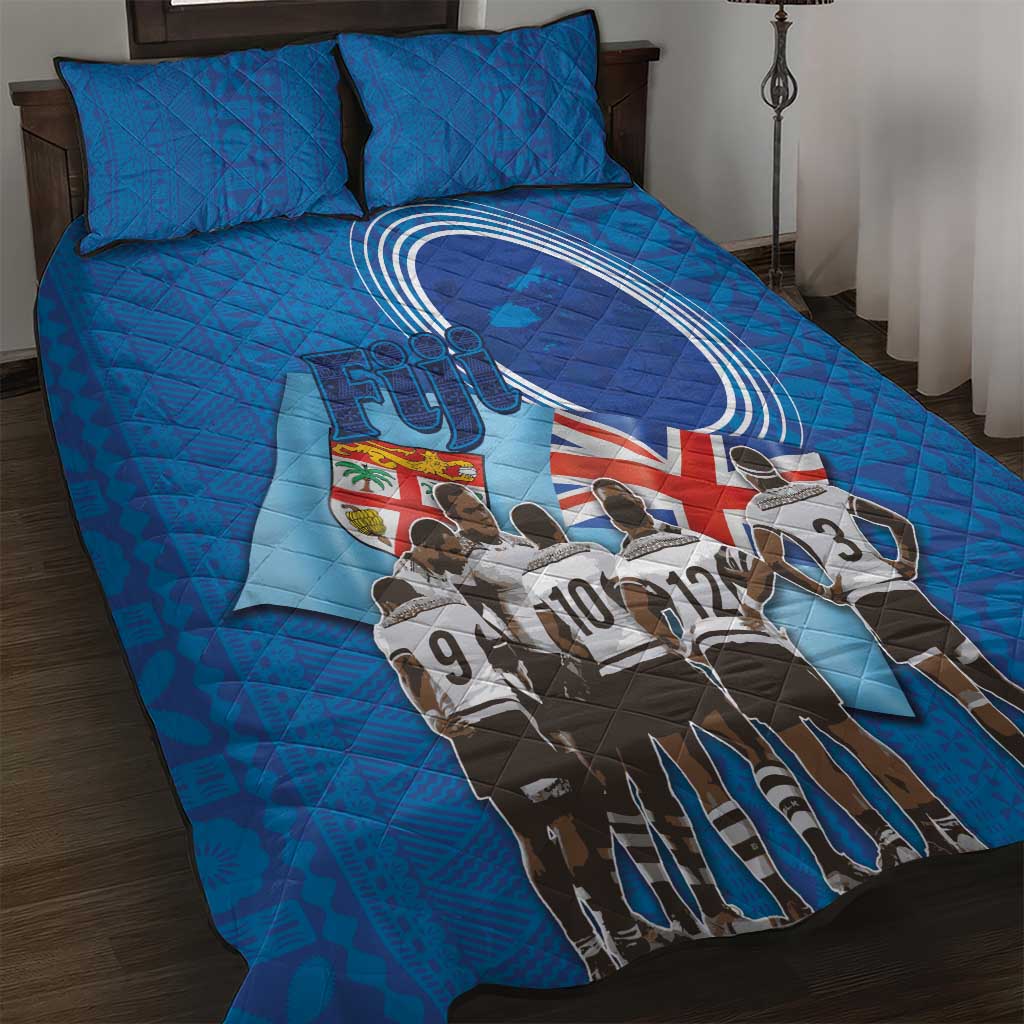 Fiji Rugby Sevens Quilt Bed Set Commemorate Gold Medal - Rio de Janeiro 2016 - Wonder Print Shop