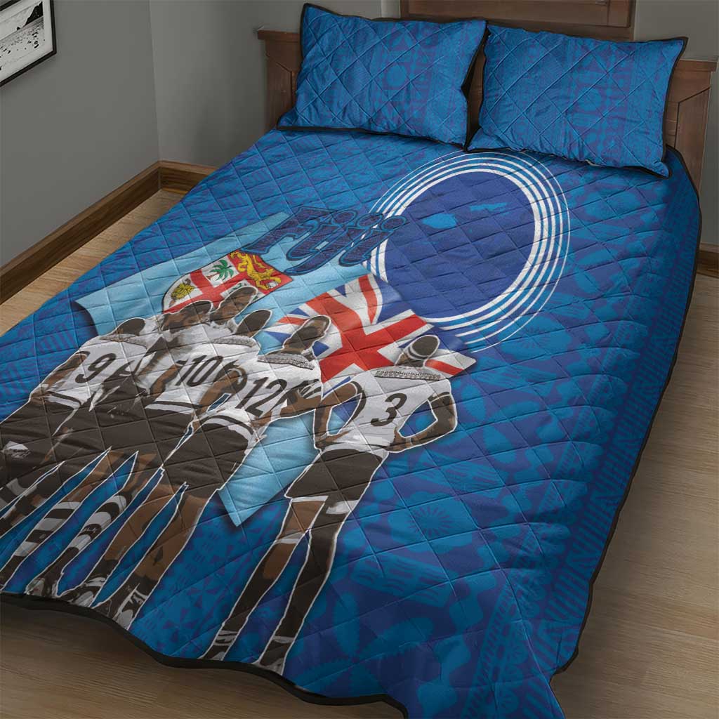 Fiji Rugby Sevens Quilt Bed Set Commemorate Gold Medal - Rio de Janeiro 2016 - Wonder Print Shop