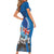 Fiji Rugby Sevens Short Sleeve Bodycon Dress Commemorate Gold Medal - Rio de Janeiro 2016 - Wonder Print Shop