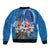 Fiji Rugby Sevens Sleeve Zip Bomber Jacket Commemorate Gold Medal - Rio de Janeiro 2016 - Wonder Print Shop