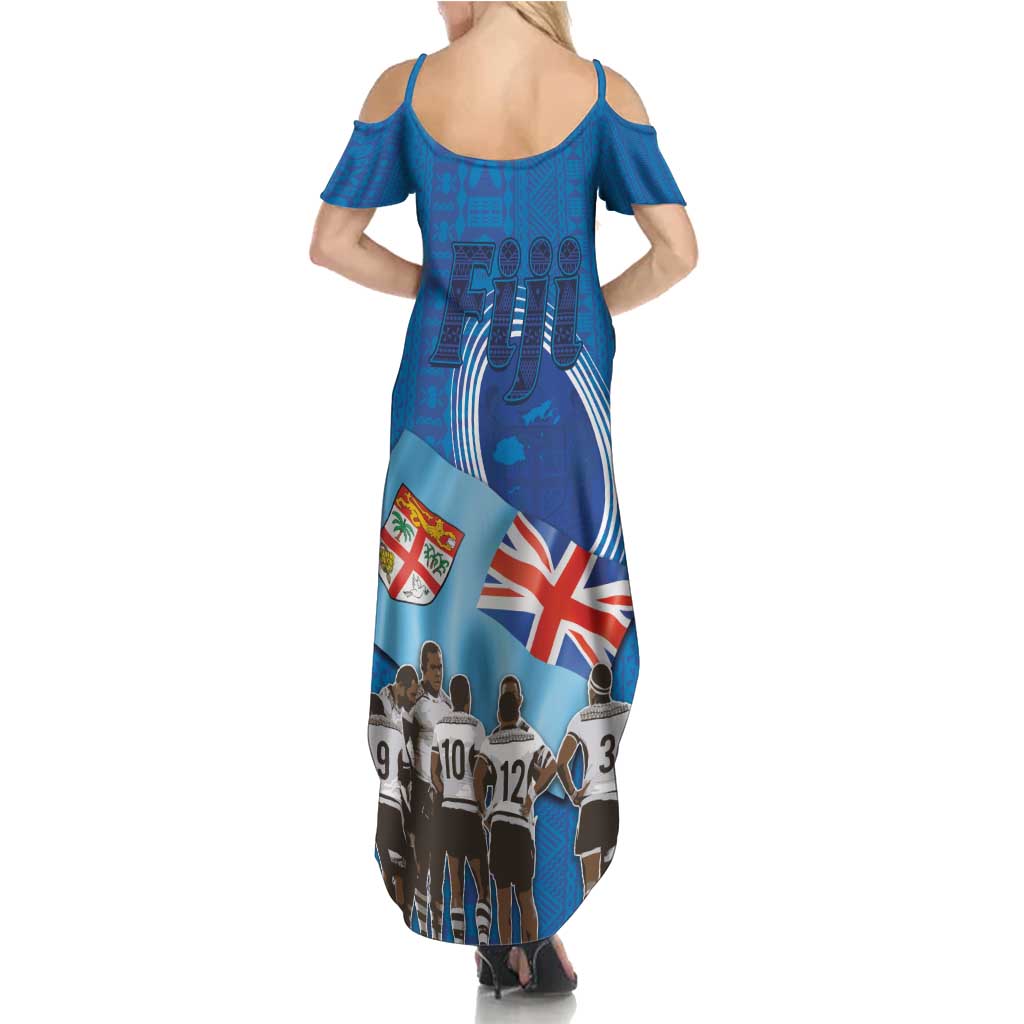 Fiji Rugby Sevens Summer Maxi Dress Commemorate Gold Medal - Rio de Janeiro 2016 - Wonder Print Shop