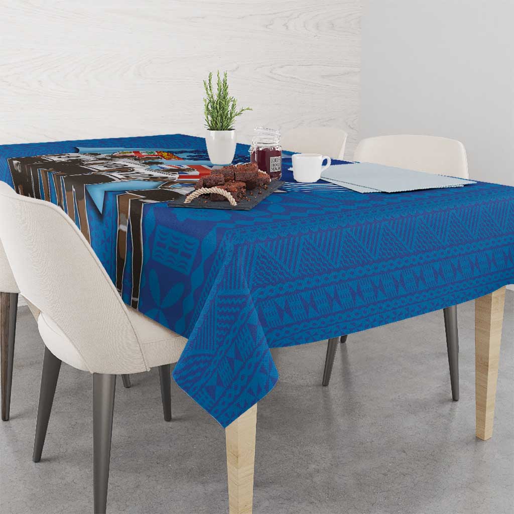 Fiji Rugby Sevens Tablecloth Commemorate Gold Medal - Rio de Janeiro 2016 - Wonder Print Shop