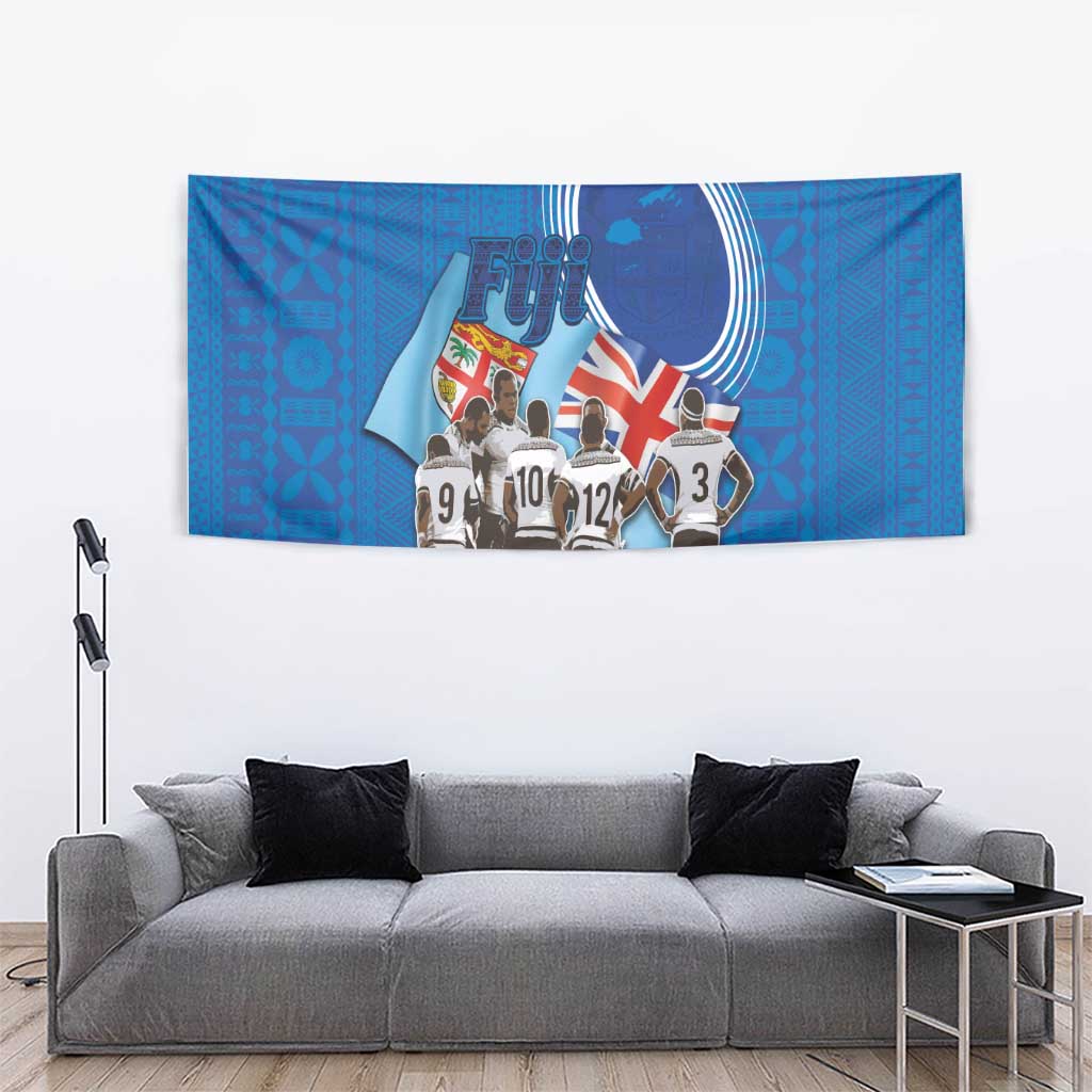 Fiji Rugby Sevens Tapestry Commemorate Gold Medal - Rio de Janeiro 2016 - Wonder Print Shop
