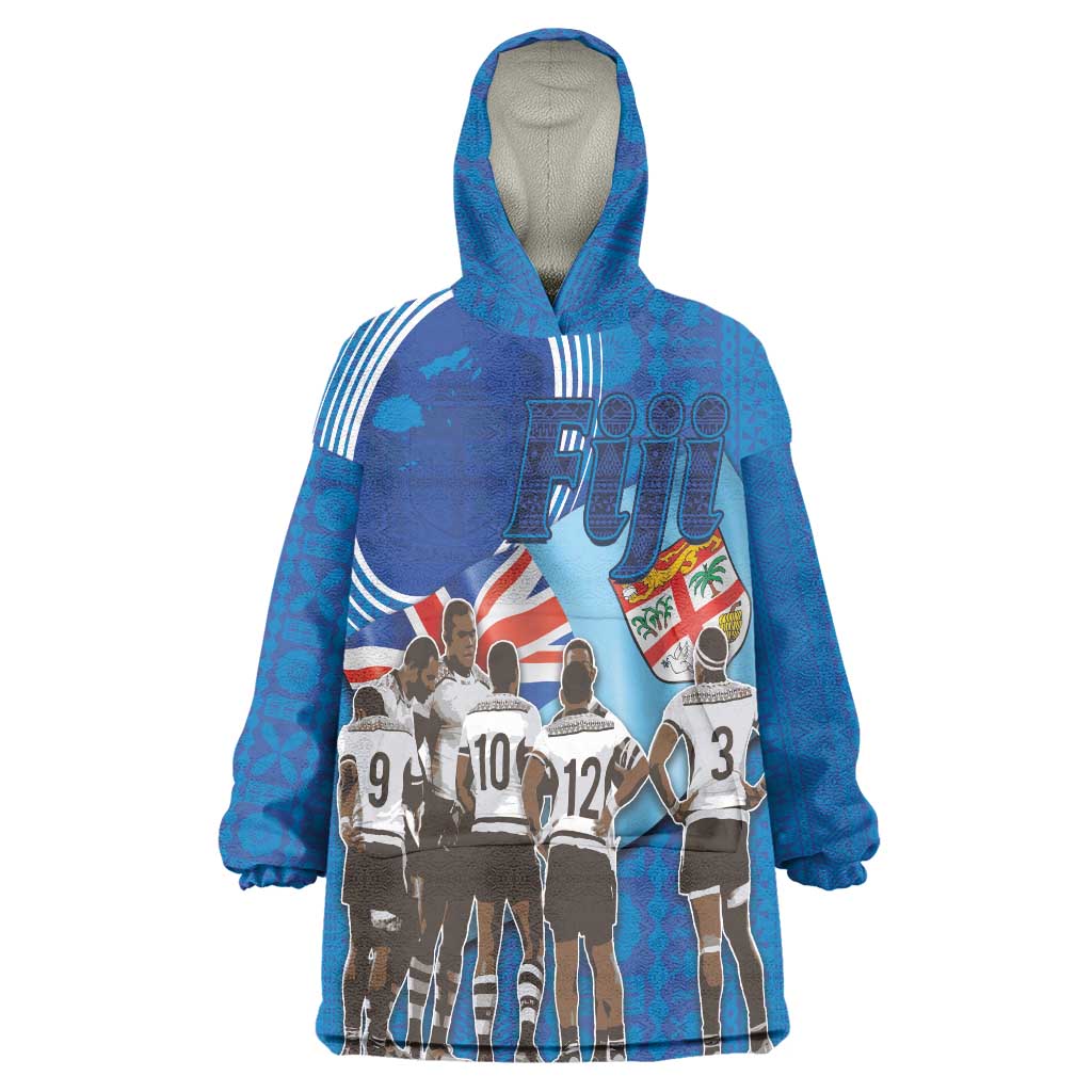 Fiji Rugby Sevens Wearable Blanket Hoodie Commemorate Gold Medal - Rio de Janeiro 2016 - Wonder Print Shop