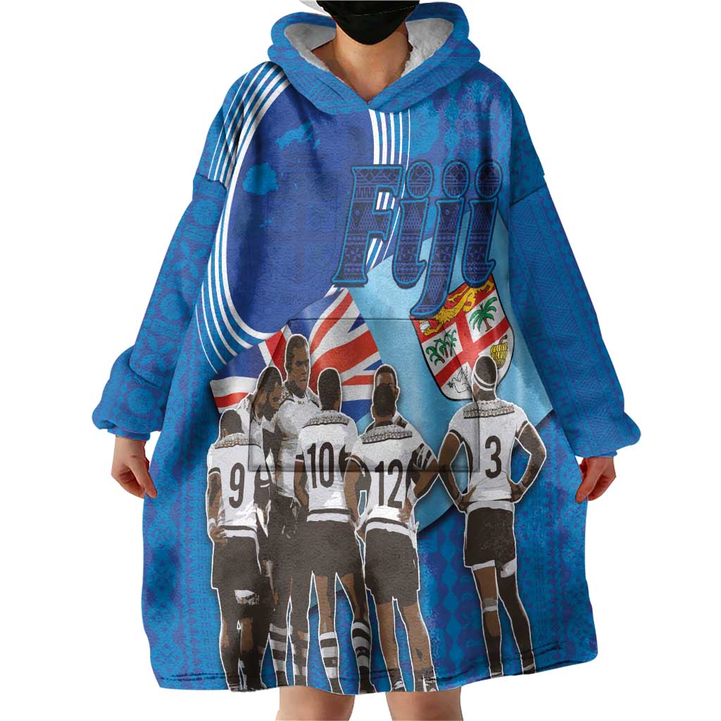 Fiji Rugby Sevens Wearable Blanket Hoodie Commemorate Gold Medal - Rio de Janeiro 2016 - Wonder Print Shop