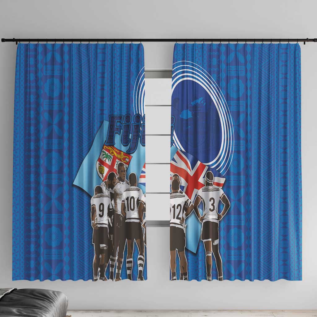 Fiji Rugby Sevens Window Curtain Commemorate Gold Medal - Rio de Janeiro 2016 - Wonder Print Shop