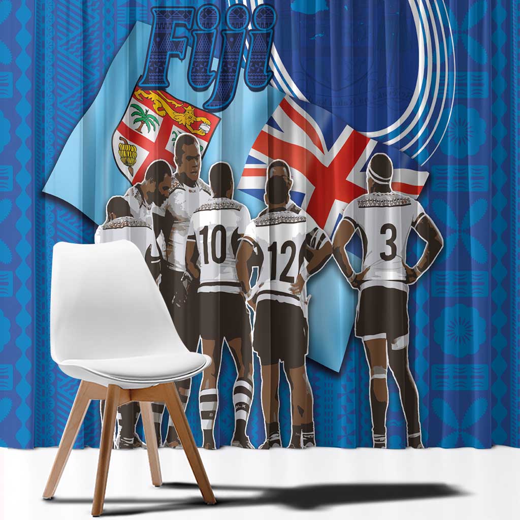 Fiji Rugby Sevens Window Curtain Commemorate Gold Medal - Rio de Janeiro 2016 - Wonder Print Shop