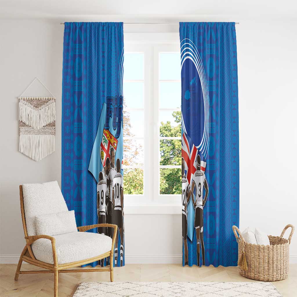 Fiji Rugby Sevens Window Curtain Commemorate Gold Medal - Rio de Janeiro 2016 - Wonder Print Shop