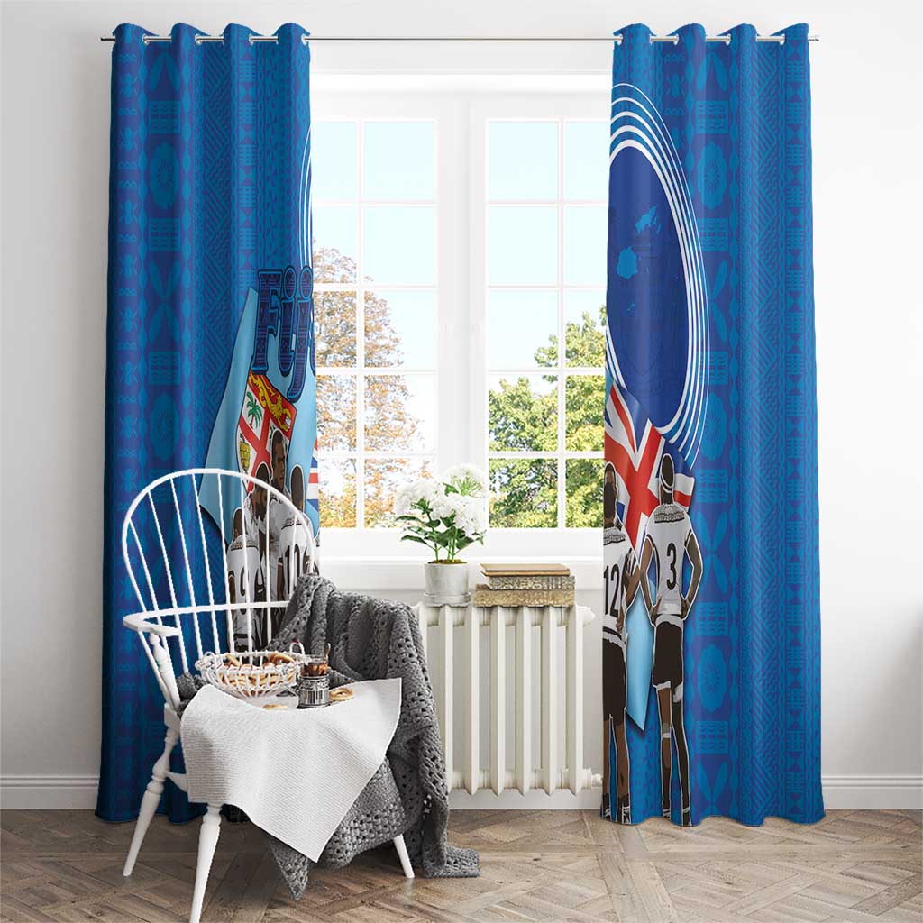 Fiji Rugby Sevens Window Curtain Commemorate Gold Medal - Rio de Janeiro 2016 - Wonder Print Shop