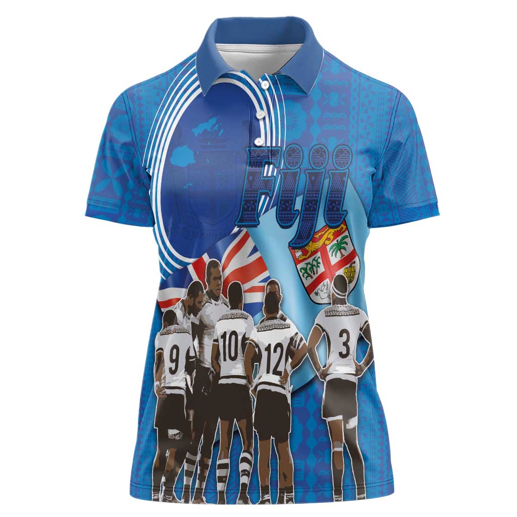 Fiji Rugby Sevens Women Polo Shirt Commemorate Gold Medal - Rio de Janeiro 2016 - Wonder Print Shop