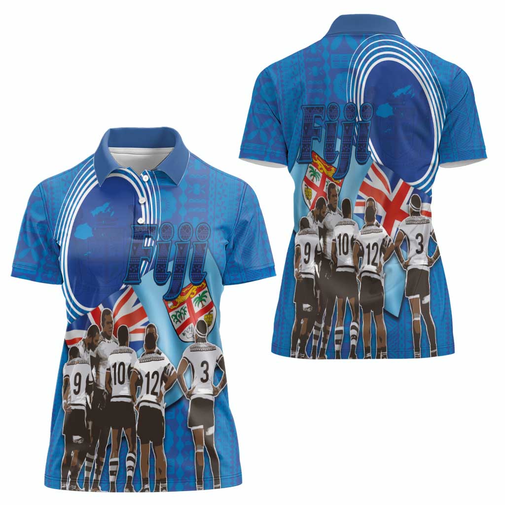 Fiji Rugby Sevens Women Polo Shirt Commemorate Gold Medal - Rio de Janeiro 2016 - Wonder Print Shop