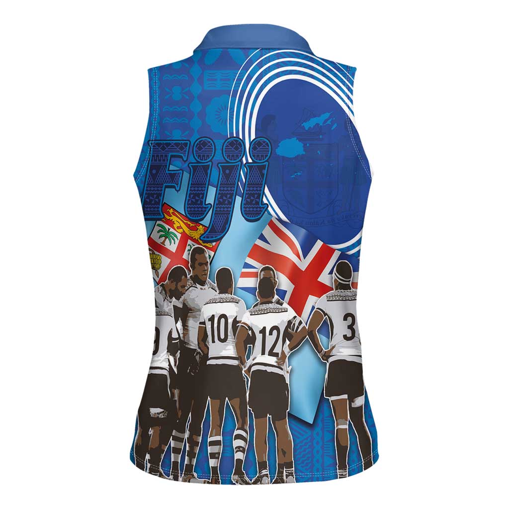 Fiji Rugby Sevens Women Sleeveless Polo Shirt Commemorate Gold Medal - Rio de Janeiro 2016 - Wonder Print Shop