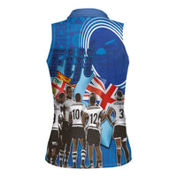 Fiji Rugby Sevens Women Sleeveless Polo Shirt Commemorate Gold Medal - Rio de Janeiro 2016 - Wonder Print Shop