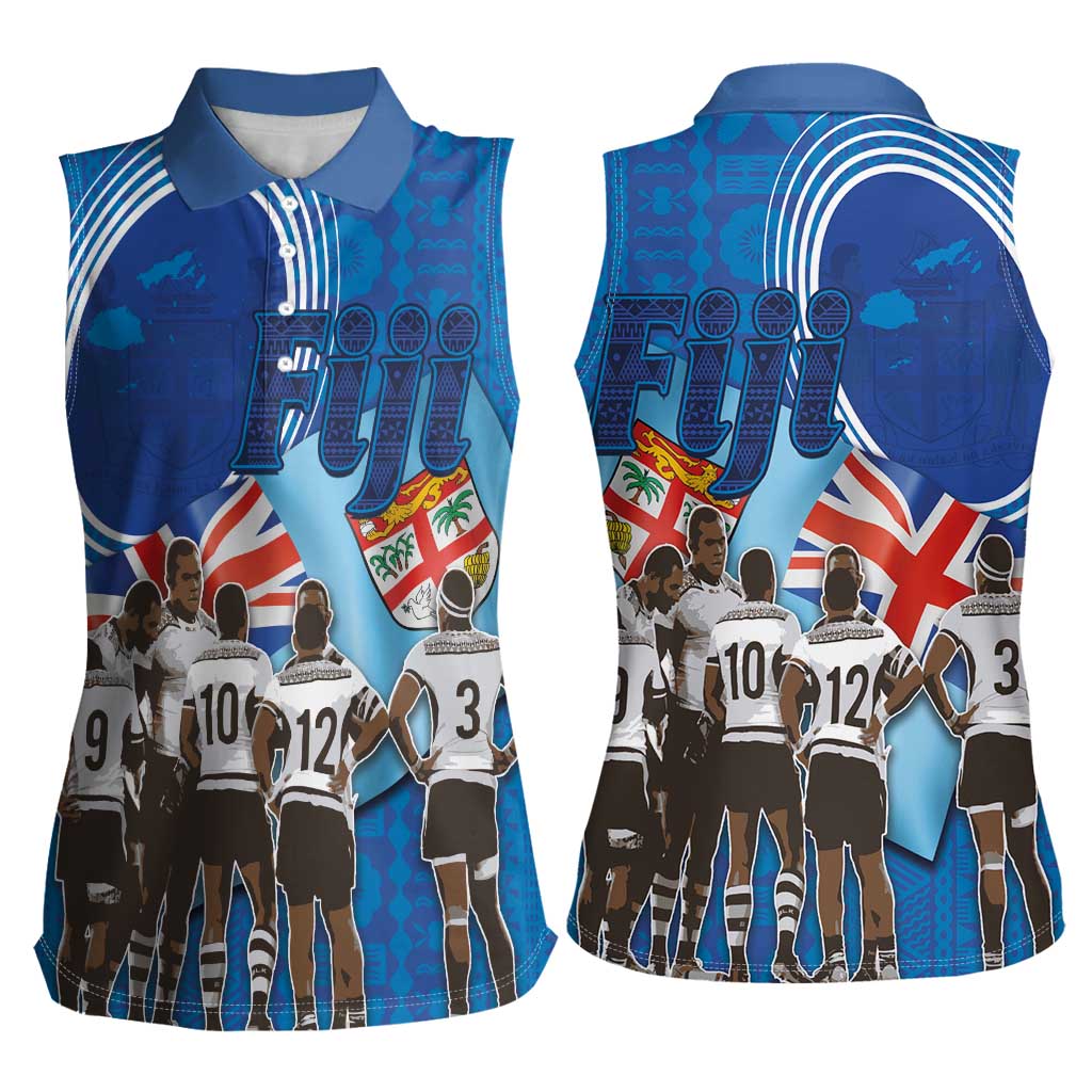 Fiji Rugby Sevens Women Sleeveless Polo Shirt Commemorate Gold Medal - Rio de Janeiro 2016 - Wonder Print Shop