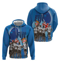 Fiji Rugby Sevens Zip Hoodie Commemorate Gold Medal - Rio de Janeiro 2016 - Wonder Print Shop