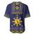 Philippines Merry Christmas Baseball Jersey Maligayang Pasko with Parol and Xmas Pattern Barong Style - Wonder Print Shop