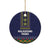 Philippines Merry Christmas Ceramic Ornament Maligayang Pasko with Parol and Xmas Pattern Barong Style - Wonder Print Shop