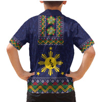 Philippines Merry Christmas Family Matching Mermaid Dress and Hawaiian Shirt Maligayang Pasko with Parol and Xmas Pattern Barong Style - Wonder Print Shop