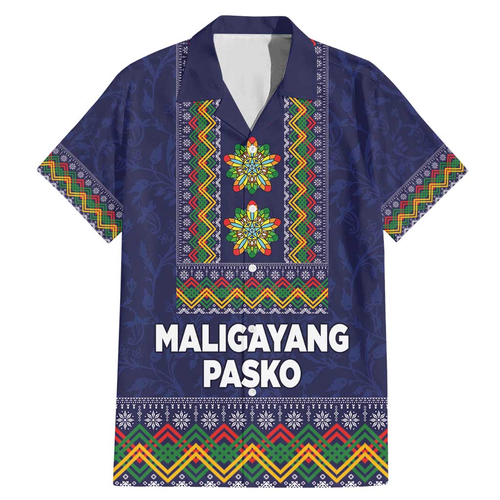 Philippines Merry Christmas Family Matching Mermaid Dress and Hawaiian Shirt Maligayang Pasko with Parol and Xmas Pattern Barong Style - Wonder Print Shop