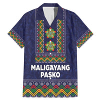 Philippines Merry Christmas Family Matching Mermaid Dress and Hawaiian Shirt Maligayang Pasko with Parol and Xmas Pattern Barong Style - Wonder Print Shop
