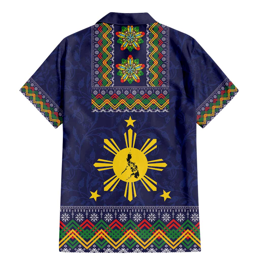 Philippines Merry Christmas Family Matching Mermaid Dress and Hawaiian Shirt Maligayang Pasko with Parol and Xmas Pattern Barong Style - Wonder Print Shop