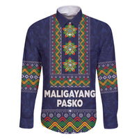 Philippines Merry Christmas Family Matching Mermaid Dress and Hawaiian Shirt Maligayang Pasko with Parol and Xmas Pattern Barong Style - Wonder Print Shop